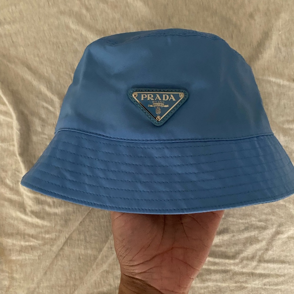 Prada Re-Nylon Bucket Hat Blue